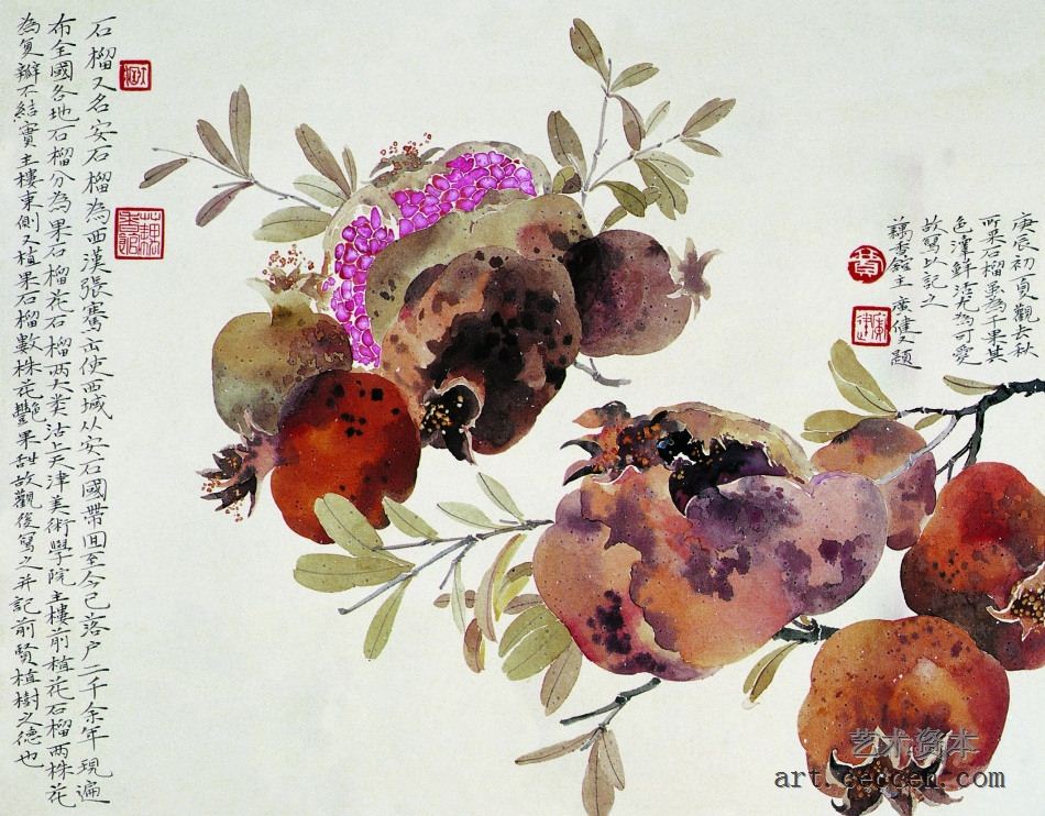 安石榴 2000年 纸本 32-41CM